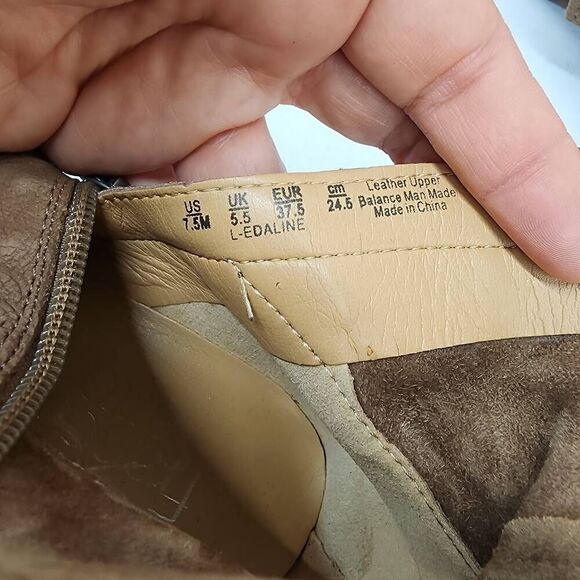 Franco Sarto Women's Size 7.5M Edaline Brown Leather Wrap Around Ankle Booties B - Picture 12 of 13